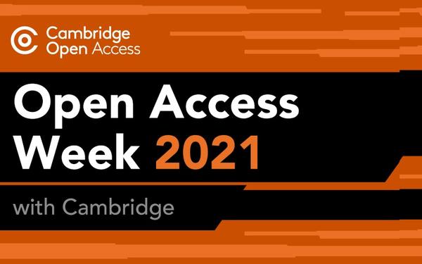 The Open Access Week 2021 with Cambridge logo